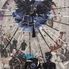 XX Le Jugement, 50x70cm, Collage on canvas, 2021
