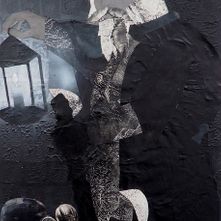 IX L'Hermite, 50x70cm, Collage on canvas, 2021